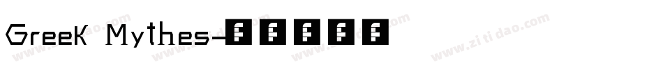 Greek Mythes字体转换